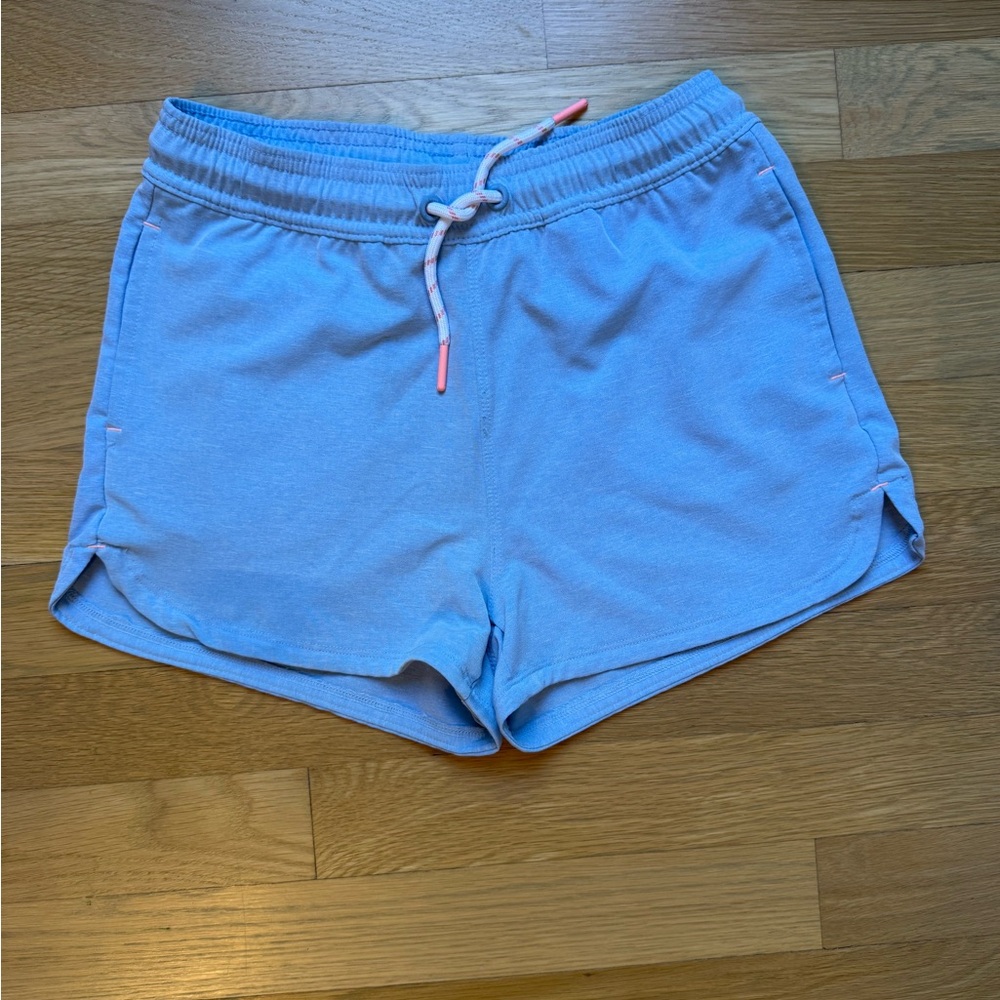 Vineyard Vines Girls Shorts size M (youth), light blue with peach accents